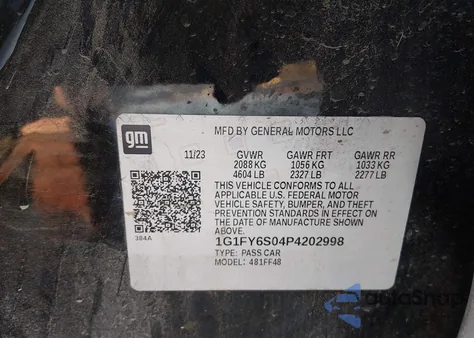 2023 Chevrolet Bolt Euv Fwd Lt from USA, damaged, VIN 1G1FY6S04P4202998